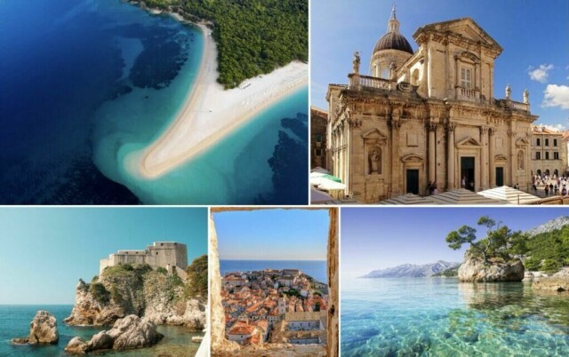Med en restplass til Kroatia kan du sikre deg en billig ferie til varmen. Vi har funnet billige restplasser på reiser til Split, Hvar, Dubrovnik, Makarskas Riviera og ikke minst Brač, hvor du får alt fra historiske serverdigheter, god mat og krystallklart vann, til den verdenskjente stranden Zlatni Rat. (Foto: Montasje av Cecilie Aasland (ABC Startsiden) med bilder fra Canva)
