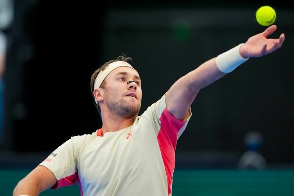 Casper Ruud avbildet i Davis Cup nylig. Mandag tok han seg videre i ATP-turneringen i mexicanske Acapulco.