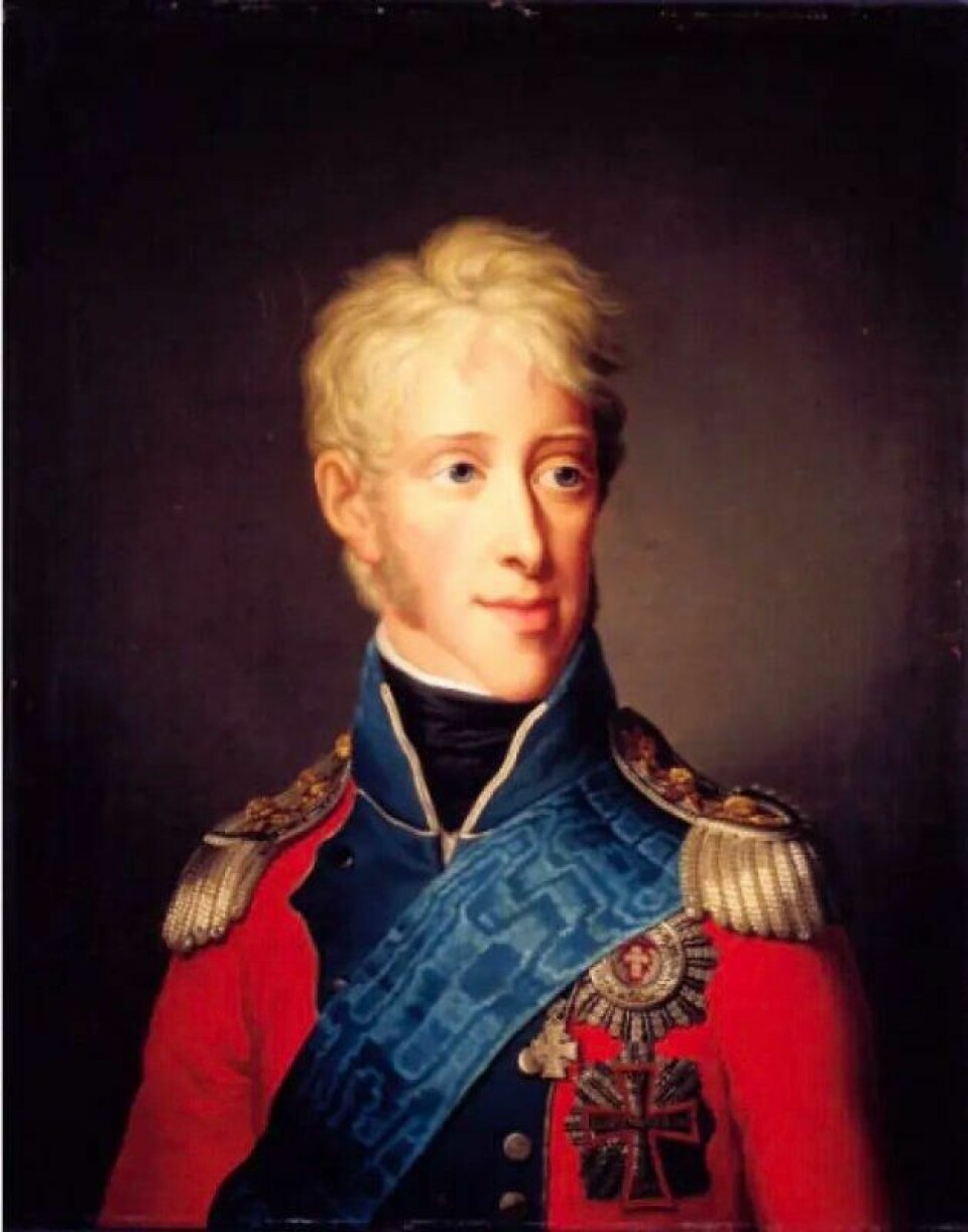 Norges siste diktator var kong Fredrik VI (1808-1814). Han var en monark-diktator som styrte uten parlament, uten valg og med makt over lover og domstoler. Men verken han eller kongene i Danmark-Norge før ham var nødvendigvis tyranner. (Maleri av Friedrich Carl Gröger) Norges siste diktator var kong Fredrik VI (1808-1814). Han var en monark-diktator som styrte uten parlament, uten valg og med makt over lover og domstoler. Men verken han eller kongene i Danmark-Norge før ham var nødvendigvis tyranner. (Maleri av Friedrich Carl Gröger)