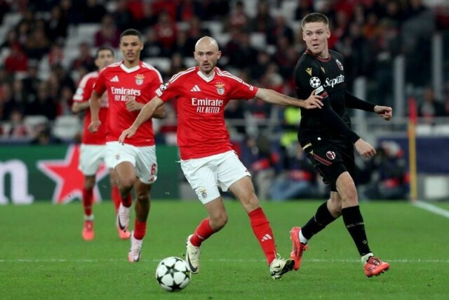 Fredrik Aursnes scoret et viktig mål for Benfica lørdag. Her fra en mesterligakamp tidligere i sesongen.