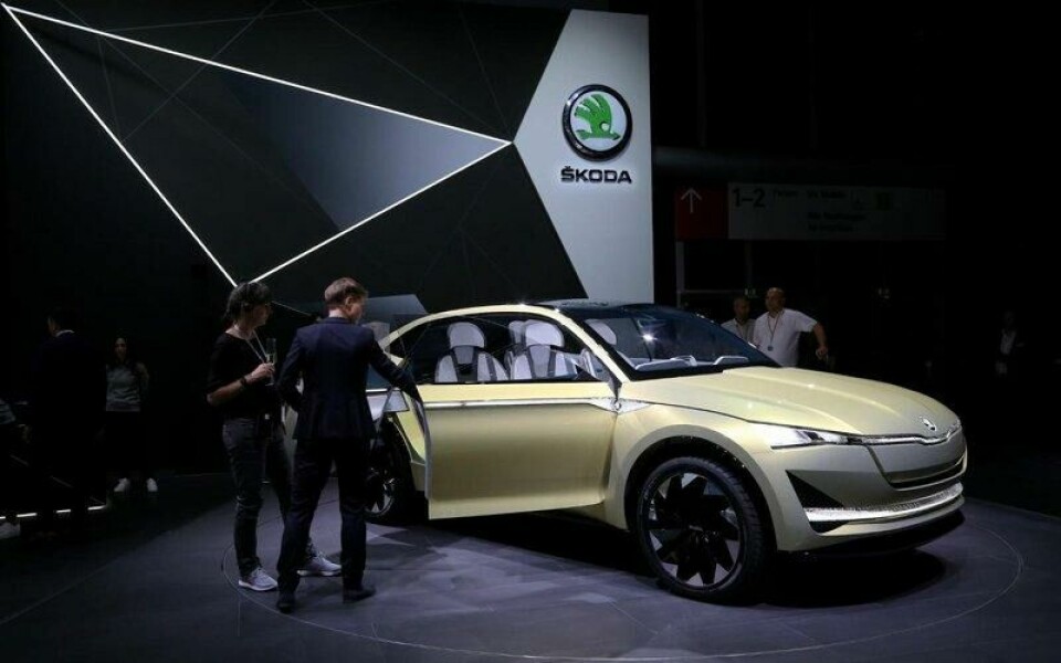 Skoda Vision IV ble lansert på Frankfurt-utstillingen i 2017 og ble forvarselet på Enyaq. Skoda Vision IV ble lansert på Frankfurt-utstillingen i 2017 og ble forvarselet på Enyaq. Foto: Ivar Engerud / Finansavisen