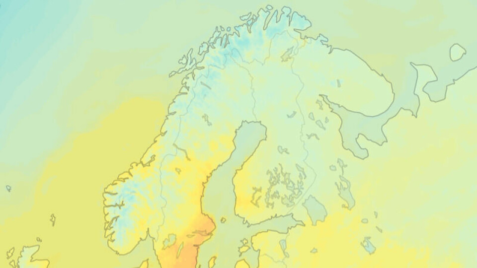 Det blir en mild påske. Det blir en mild påske. Foto: Skjermbilde / Yr