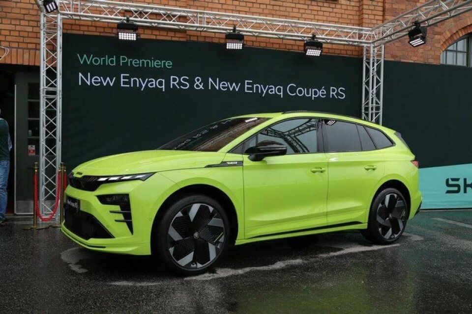 Det går nærmere 28.000 Skoda Enyaq på norske veier, ingen så sportslige og praktiske som den nye RS-utgaven. Foto: Det går nærmere 28.000 Skoda Enyaq på norske veier, ingen så sportslige og praktiske som den nye RS-utgaven. Foto: Foto: Ivar Engerud / Finansavisen