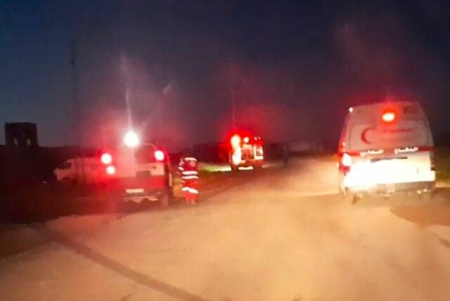Skjermdump av en video som en av ambulansepersonellet tok med mobilen sin før han og 14 andre ble drept av israelske soldater 23. mars.