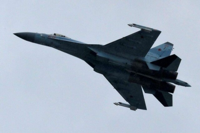 Ifølge Estlands utenriksminister sendte Russland et jagerfly til området i forbindelse med situasjonen. Bildet er fra et flyshow i Russland i 2017.
