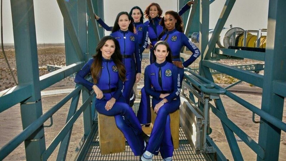 Lauren Sanchez, Kerianne Flynn, Amanda Nguyen, Katy Perry, Gayle King og Aisha Bowe. Lauren Sanchez, Kerianne Flynn, Amanda Nguyen, Katy Perry, Gayle King og Aisha Bowe. Foto: AP / NTB