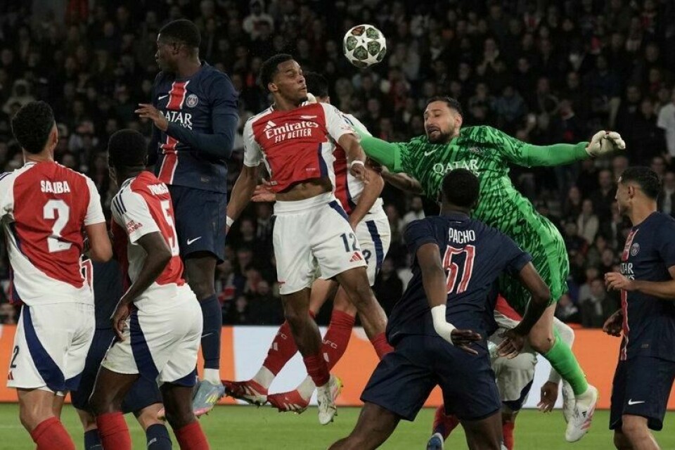 PSG-keeper Gianluigi Donnarumma storspilte da Paris Saint-Germain tok seg til mesterligafinale på bekostning av Arsenal. PSG-keeper Gianluigi Donnarumma storspilte da Paris Saint-Germain tok seg til mesterligafinale på bekostning av Arsenal. Foto: Aurelien Morissard, AP / NTB