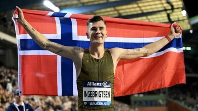 Jakob Ingebrigtsen under Diamond League-finalen i fjor.