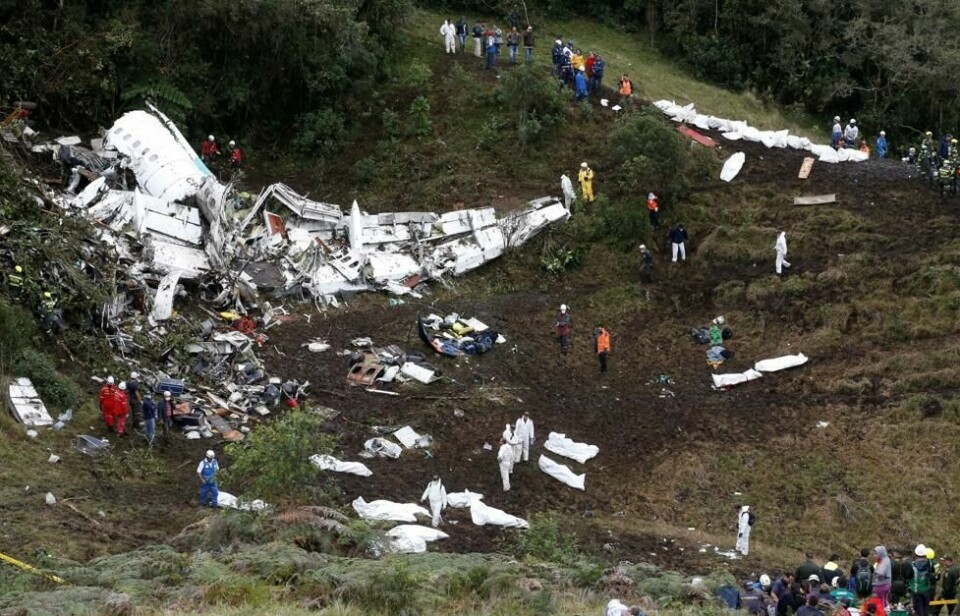 71 av de 77 som var om bord i flyet som styrtet utenfor Medellin i Colombia, omkom i ulykken. Foto: Reuters / NTB scanpix 71 av de 77 som var om bord i flyet som styrtet utenfor Medellin i Colombia, omkom i ulykken. Foto: Reuters / NTB scanpix Foto: NTB scanpix