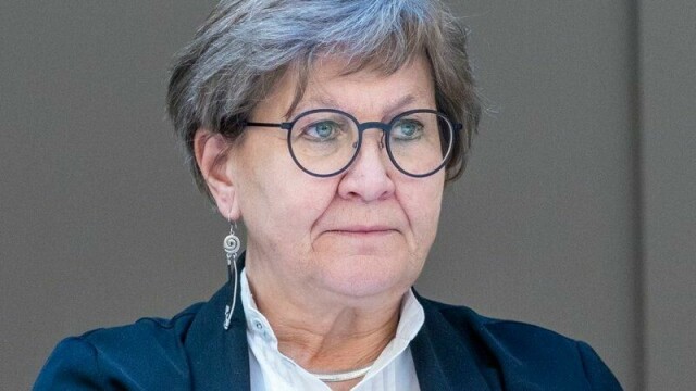 Mette Nord er leder for Fagforbundet. Her er hun fotografert i forbindelse med tariffoppgjøret i fjor.