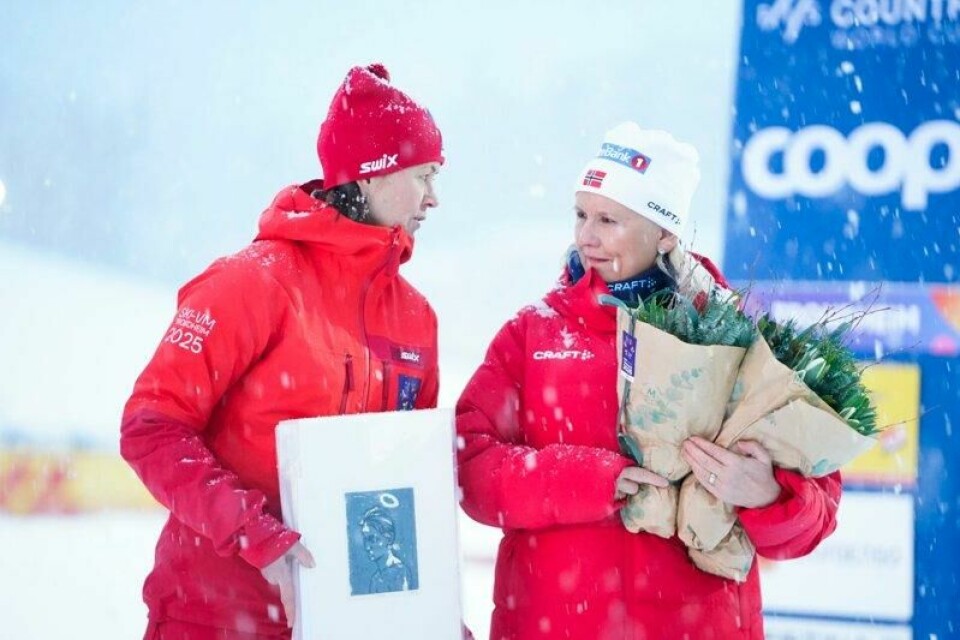Skipresident Tove Moe Dyrhaug og Åsne Havnelid (t.v.) under sprint finaler i verdenscupen i langrenn i Granåsen i Trondheim. / NTB Skipresident Tove Moe Dyrhaug og Åsne Havnelid (t.v.) under sprint finaler i verdenscupen i langrenn i Granåsen i Trondheim. Foto: Terje Pedersen / NTB Foto: Terje Pedersen