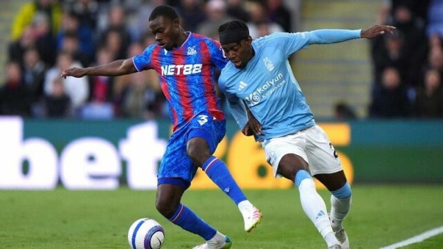 Anthony Elanga og Nottingham Forest ble nektet seier av Crystal Palace.