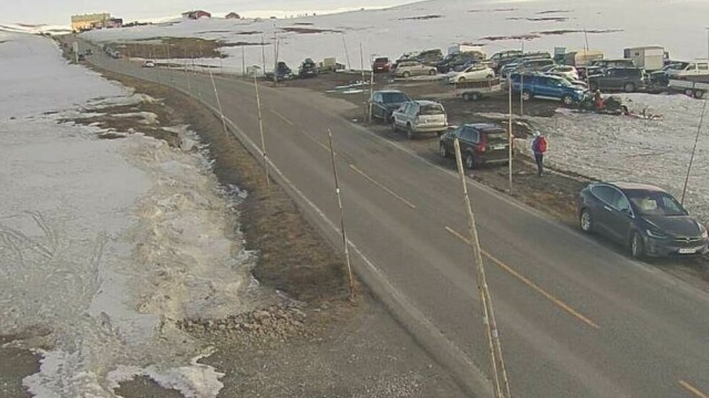 Slik så det ut på Dyranut på Hardangervidda fredag ettermiddag.
