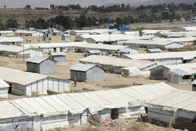 En leir for internt fordrevne i utkanten av Mekele i Tigray-regionen i Etiopia.