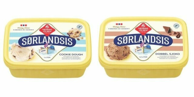 Hennig-Olsen Is trekker tilbake Sørlandsis Cookie Dough og Sørlandsis Dobbel Sjoko grunnet feilmerking.