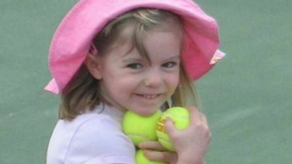 Madeleine McCann før hun forsvant fra et portugisisk feriekompleks.