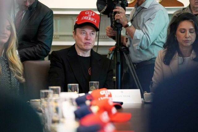 Tesla-sjef Elon Musk var til stede på Trump-administrasjonens åpne møte onsdag.