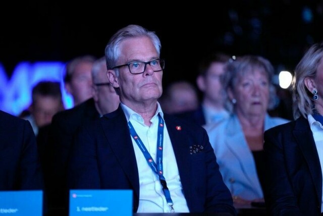 Frp-nestleder og redaksjonskomiteens leder Hans Andreas Limi på partiets landsmøte på Gardermoen fredag.