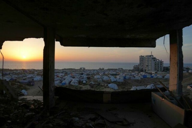 Bildet ble tatt i Gaza by påskeaften.