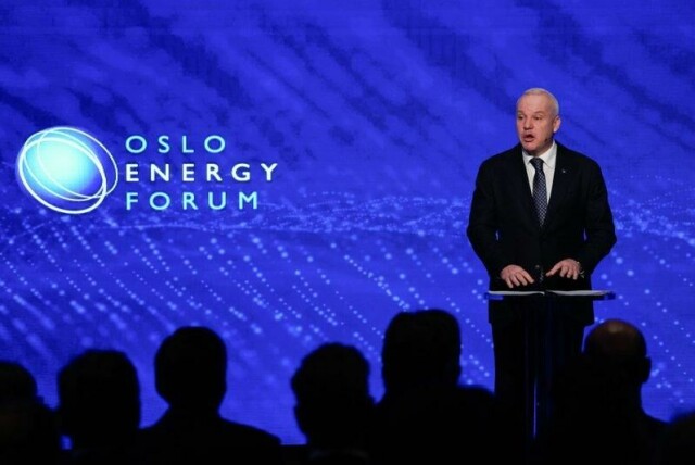 Konsernsjef Anders Opedal i Equinor under Oslo Energy Forum nylig.