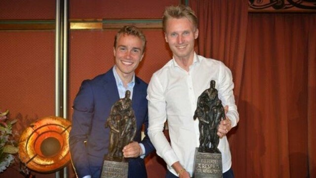 Jørgen Baklid og Kasper Fosser ble tildelt Egebergs ærespris lørdag.