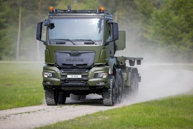 Forsvarsmateriell har signert kontrakt for kjøp av 124 nye lastevogner til Forsvaret. Leverandør er tyske Rheinmetall MAN Military Vehicles (RMMV). TG 8x8 (bildet) er lastvogntypen som kjøpes inn nå.