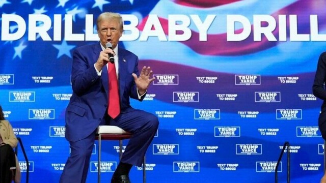 Donald Trump bruker uttrykket «Drill baby, drill» for å understreke hvordan han mener USA skal forholde seg til fremtidens energibehov.