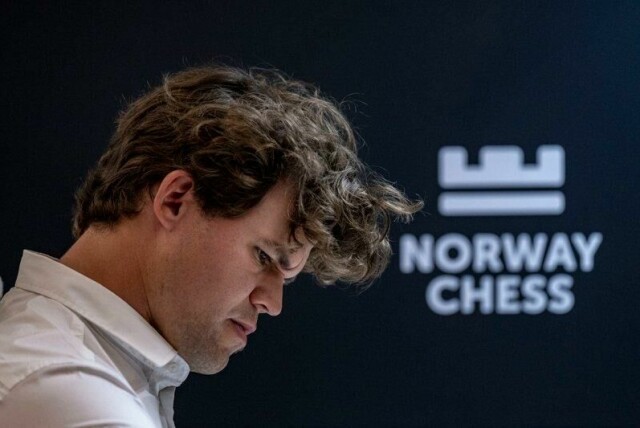 Magnus Carlsen i aksjon i Norway Chess tidligere i uken.
