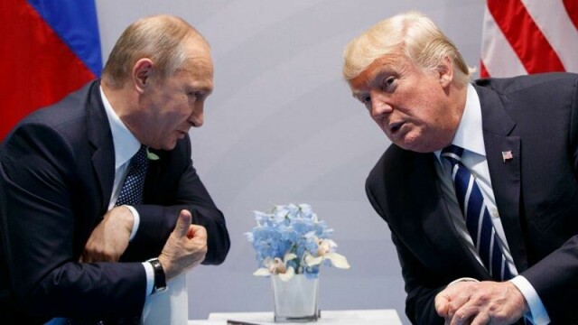 Et møte mellom Putin og Trump i Hamburg i 2017.