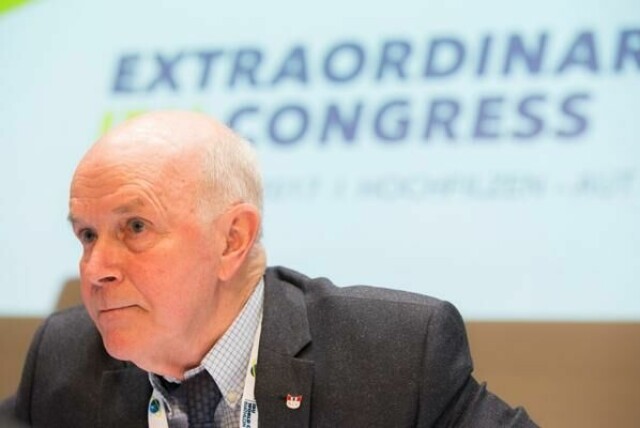 Anders Besseberg avbildet som IBU-president i 2017.