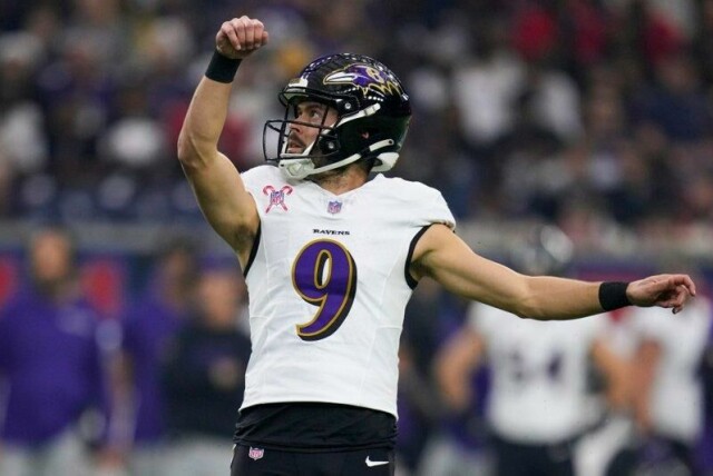 Baltimore Ravens-spiller Justin Tucker.