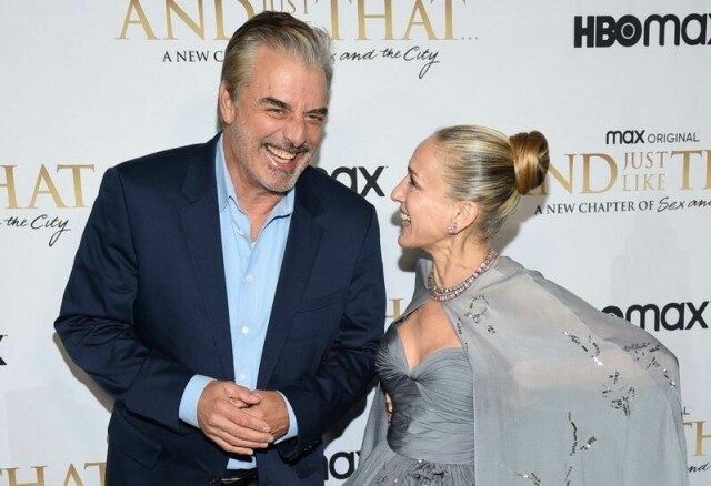 Chris Noth og Sarah Jessica Parker på premieren for første sesong av «And Just Like That …» i 2021.