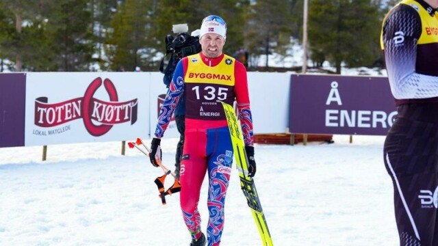 Emil Iversen under 50 km klassisk for herrer ski-NM del 2 på Hovden i slutten av mars.