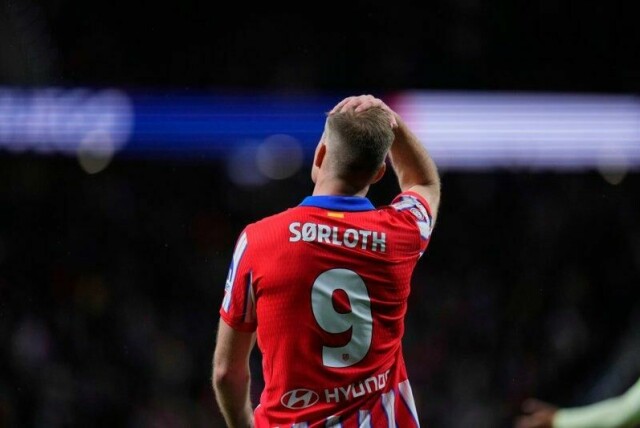Atlético Madrid-spiss Alexander Sørloth leverte en utrolig prestasjon mot Real Sociedad lørdag. Her fra en tidligere kamp.