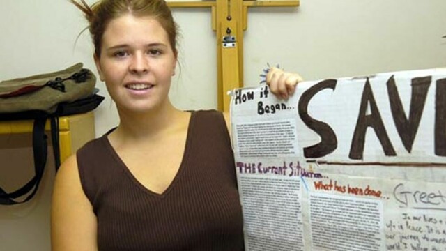 Kayla Mueller fotografert i mai 2013 i Arizona, knapt to år før hun ble meldt drept i Syria.