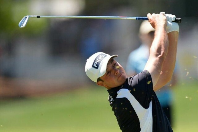 Viktor Hovland i aksjon i South Carolina.
