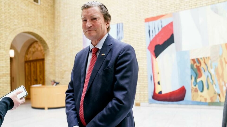 Christian Tybring-Gjedde har lyst til å fortsette som uavhengig representant i utenrikskomiteen, men det får han ikke velge selv. Her fra vandrehallen i Stortinget i fjor.