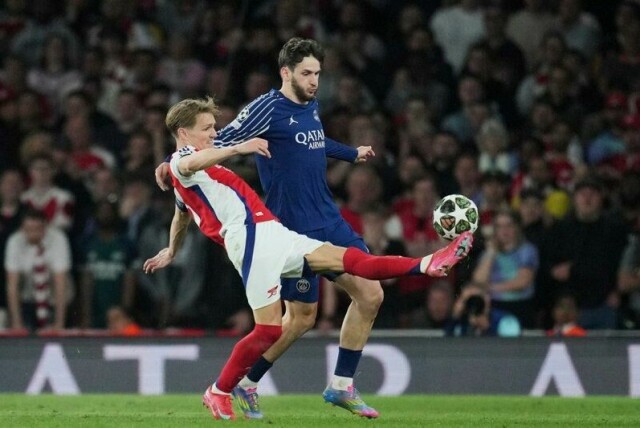 Martin Ødegaard hadde en tam aften mot Paris Saint-Germain tirsdag.