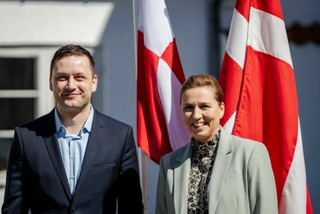 Grønlands statsminister Jens-Frederik Nielsen og Danmarks statsminister Mette Frederiksen møttes på Marienborg søndag.