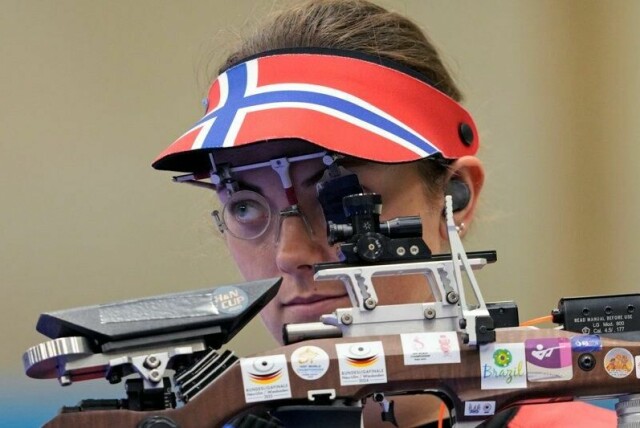 Jeanette Hegg Duestad endte på pallen i Lima torsdag. Her under OL i Paris.
