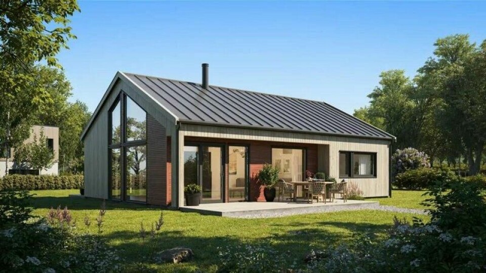 Systemhus har utviklet modellen Spire for å treffe dagens marked bedre. Huset er designet for å kunne utvides på en enkel måte når plassbehovet og økonomien blir bedre. Illustrasjon: Systemhus Systemhus har utviklet modellen Spire for å treffe dagens marked bedre. Huset er designet for å kunne utvides på en enkel måte når plassbehovet og økonomien blir bedre. Illustrasjon: Systemhus