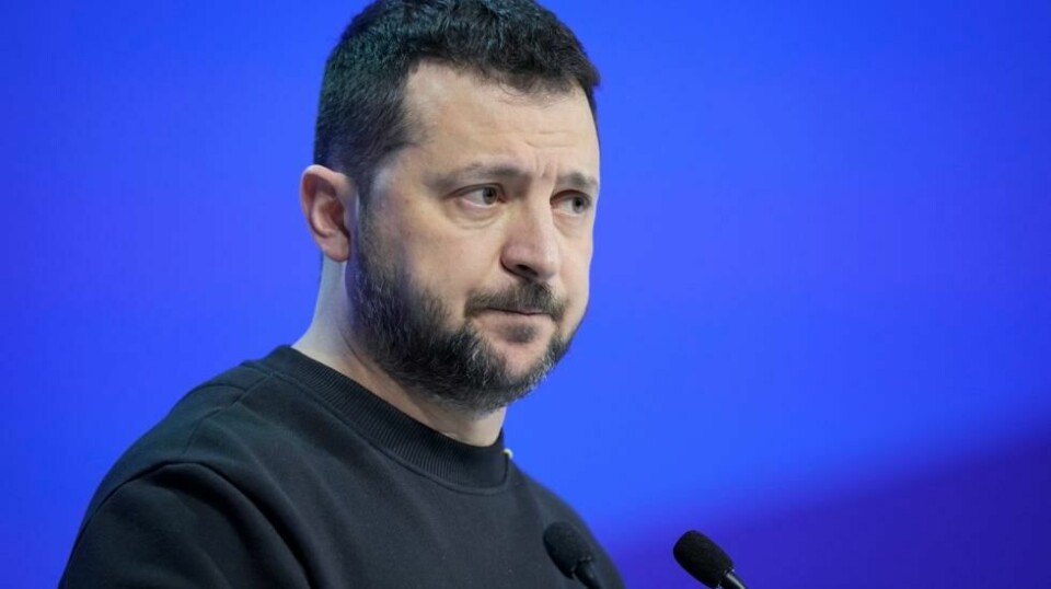 Volodymyr Zelenskyj uttalte seg lørdag kveld for første gang om terroraksjonen i Moskva. Foto: Markus Schreiber / AP / NTB