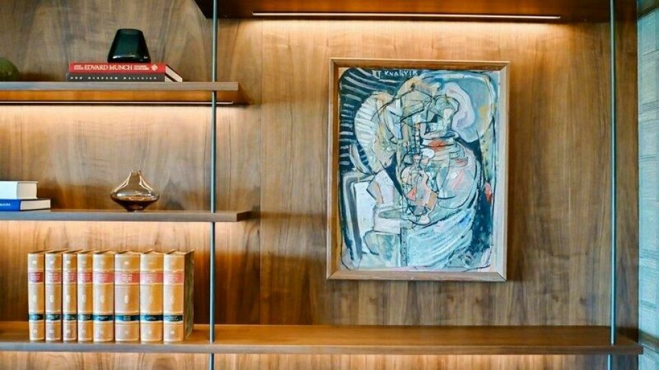 Norsk kunst er noe av det som går igjen i utsmykningen. Norsk kunst er noe av det som går igjen i utsmykningen. Foto: Eivind Yggeseth / Finansavisen