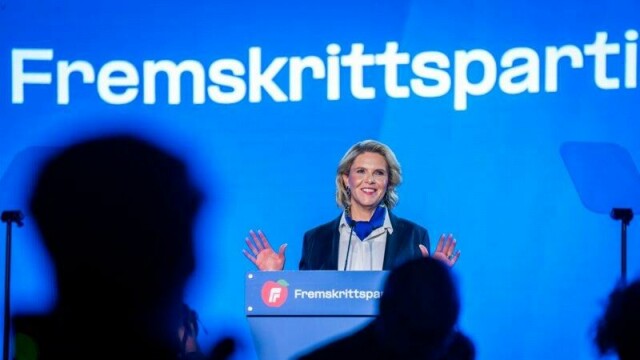 – Jeg synes jo det er helt fantastisk, sier Frp-leder Sylvi Listhaug om målingen. Her er hun under partiet landsmøte på Gardermoen nylig.