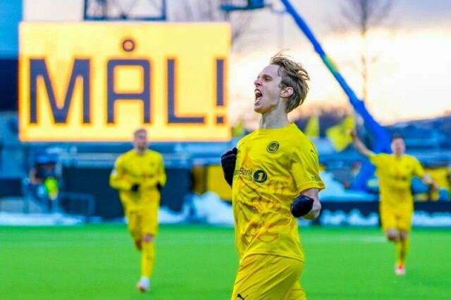 Bodø/Glimts Ulrik Saltnes kunne slå seg på brystet etter å ha satt inn 1–0 mot Lazio på Aspmyra.