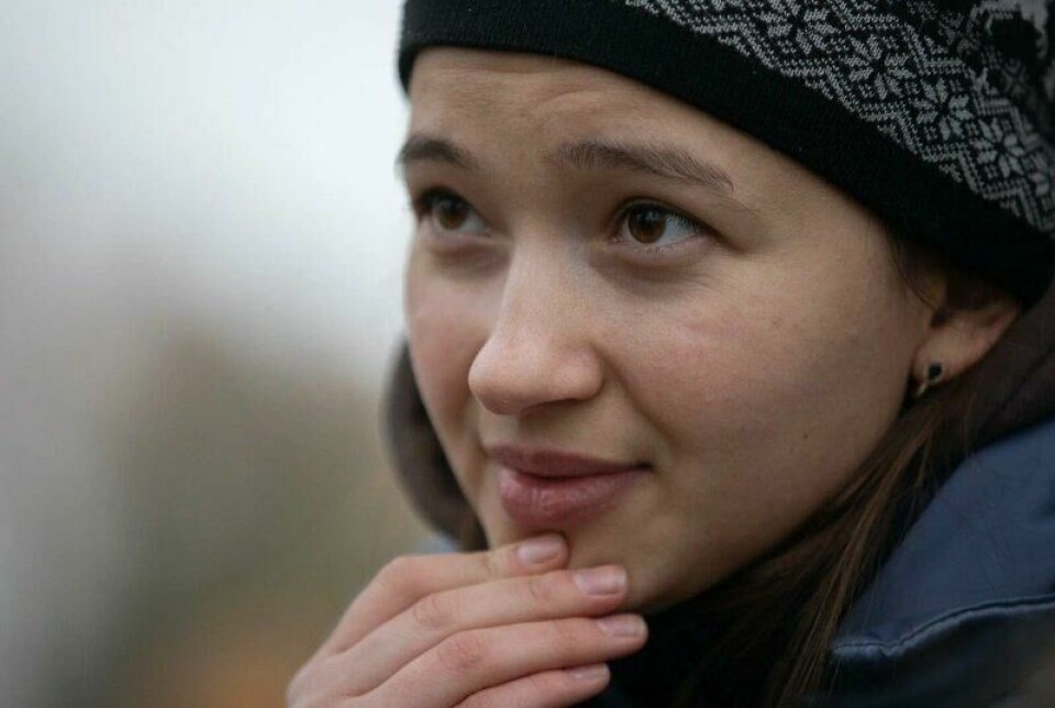 – Vi er mange kvinner som gjerne vil være med på gjenoppbyggingen av landet vårt, sier Tatjana Lazarenko (28). – Vi er mange kvinner som gjerne vil være med på gjenoppbyggingen av landet vårt, sier Tatjana Lazarenko (28). Foto: Espen Røst / Panorama Nyheter