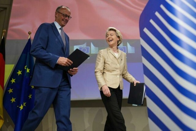 Migrasjon var blant temaene da Tysklands nye forbundskansler Friedrich Merz møtte EU-kommisjonens president Ursula von der Leyen fredag.