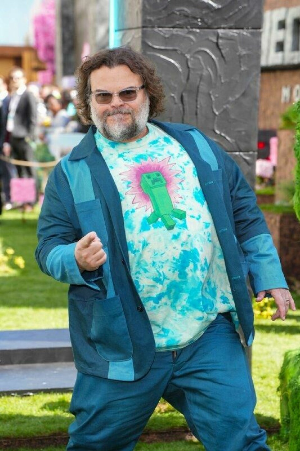 Jack Black på premieren for «En Minecraft-film», som forårsaker popkorn-opptøyer i amerikanske kinosaler. Jack Black på premieren for «En Minecraft-film», som forårsaker popkorn-opptøyer i amerikanske kinosaler. Foto: Scott A Garfitt / Invision / AP / NTB