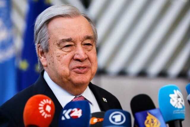 FNs generalsekretær António Guterres, her under et besøk i Brussel i mars, ber India og Pakistan vise tilbakeholdenhet.