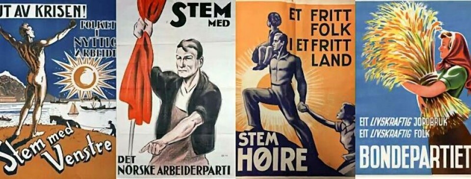 Partiene som først kom seg inn i kommunestyrene. Partiene som først kom seg inn i kommunestyrene. Foto: Arkivverket